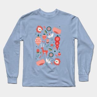 Florals + Ornaments Long Sleeve T-Shirt